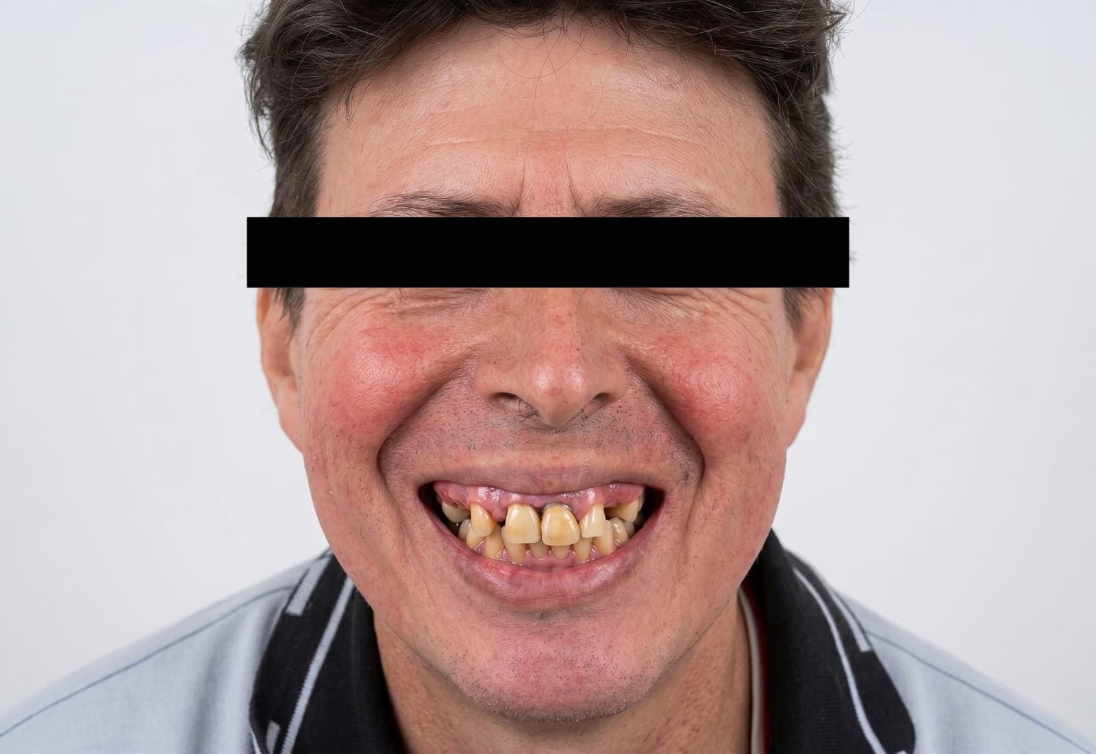 Smile before dental treatment